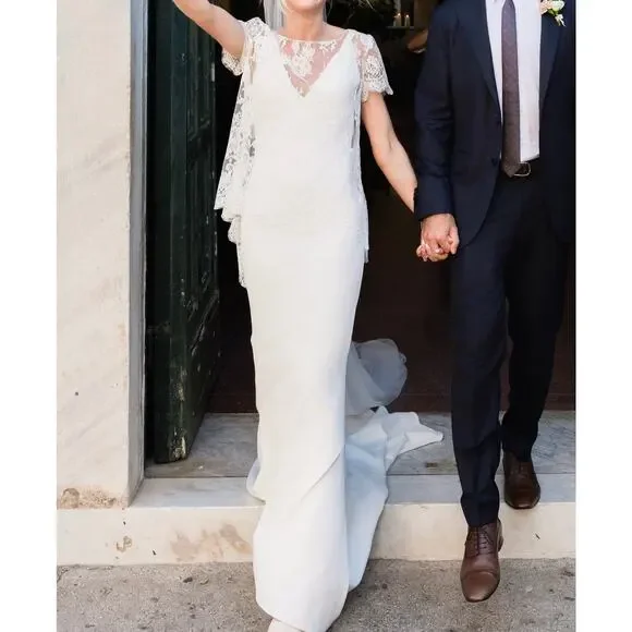 Made with Love Bridal - Georgie V2 Crepe Wedding Dress / Size AU 6 - Picture 6 of 11